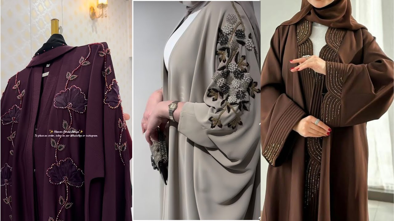 Elegant Beaded Fancy Abaya – Luxury Modest Wear