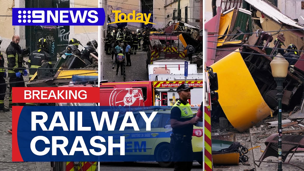 At least 15 killed in Lisbon funicular tram crash | 9 News Australia