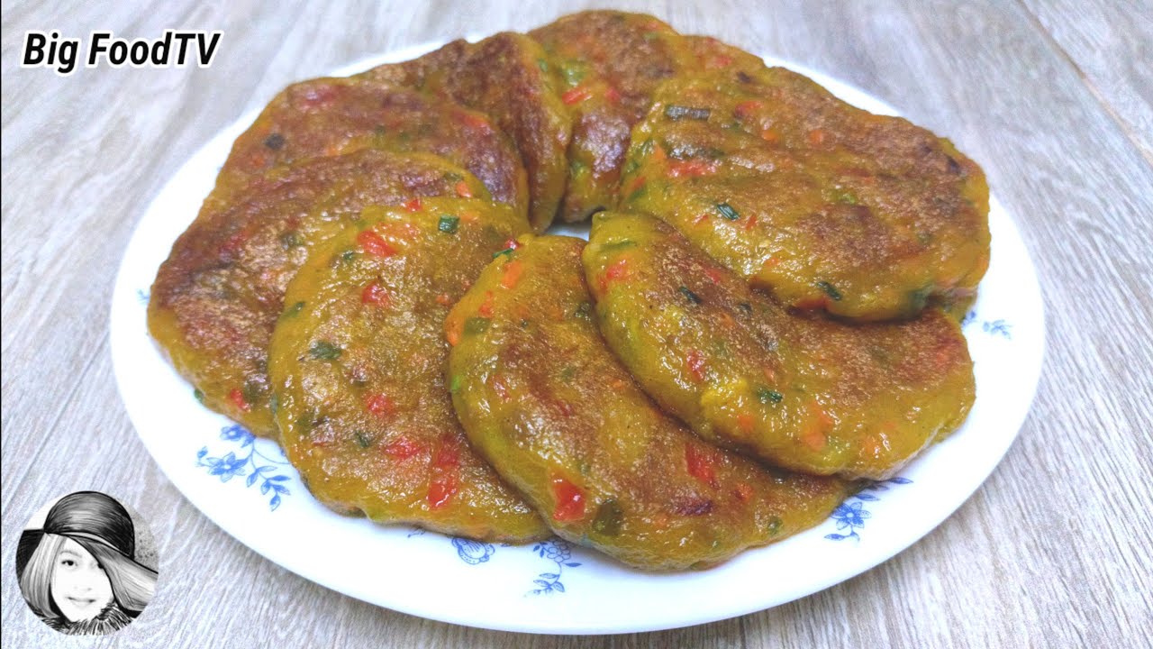 แพนเค้กฟักทองแป้งข้าวเหนียว ep.267 Pumpkin Glutinous Rice Flour Pancake.