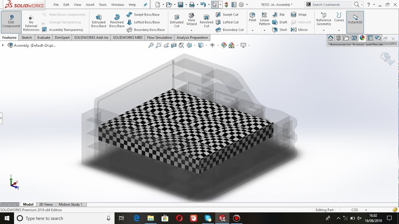 Bed Mattress Design with SolidWorks Software