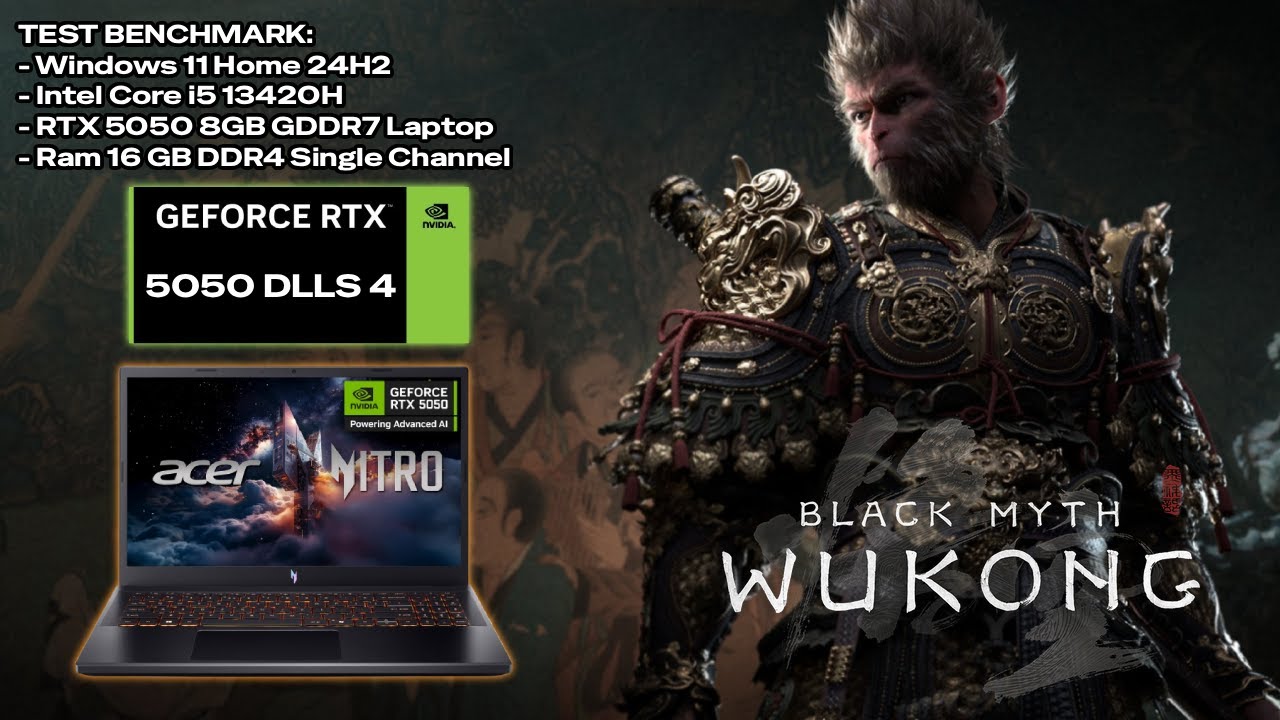 Black Myth Wukong On Acer Nitro V15 ~ RTX 5050 8GB Laptop | DLLS 4