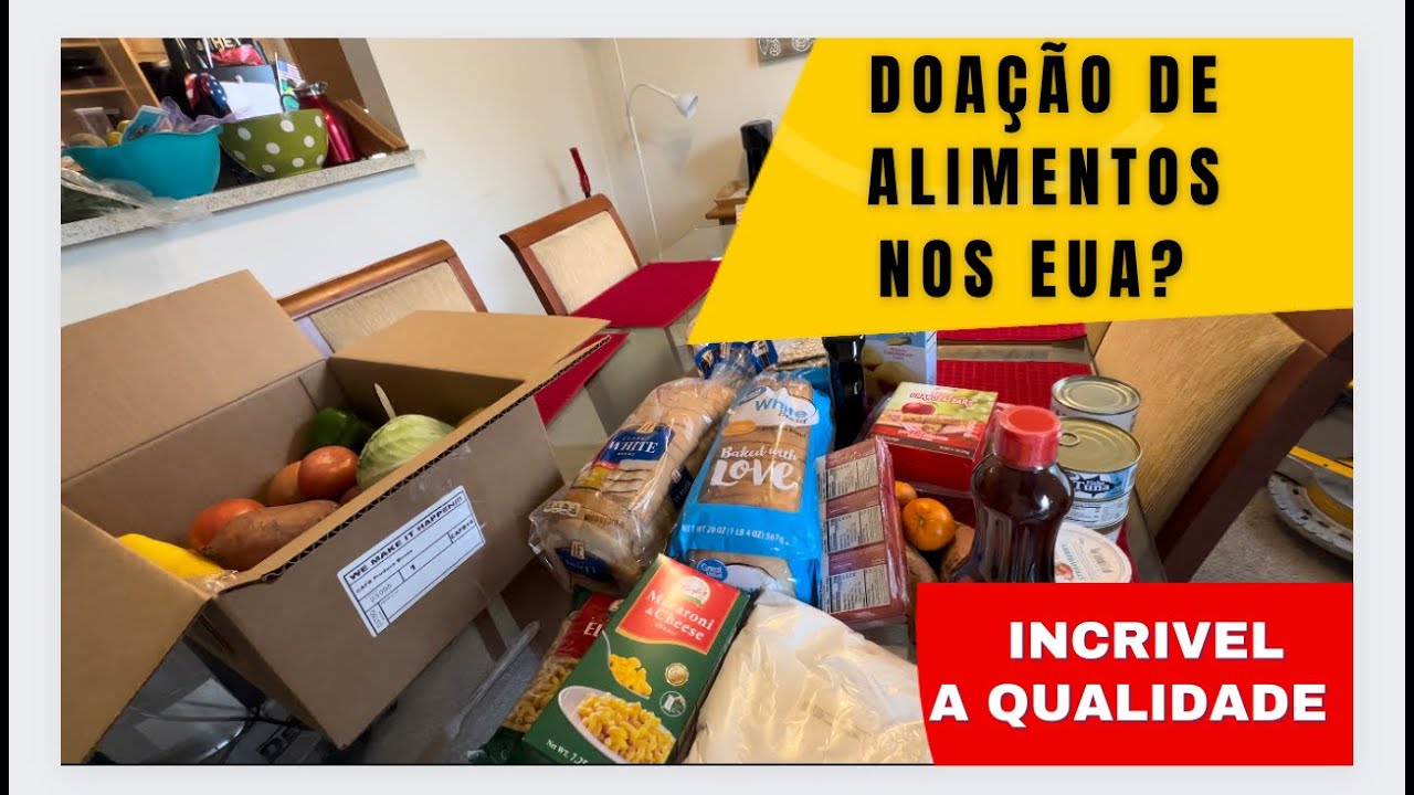 DOAÇÃO DE COMIDA NOS EUA 2023| REALIDADE QUE MUITOS ESCONDEM POR VERGONHA. VOCÊ PEGARIA DOAÇÕES?