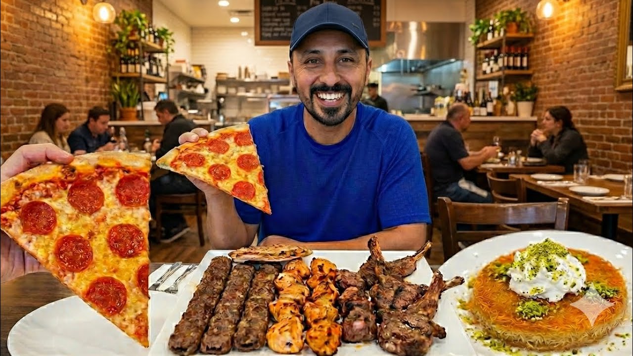 يوم كامل من الأكل الخرافي! 🤩 من البيتزا للمشاوي والختام بالحلو 🍨