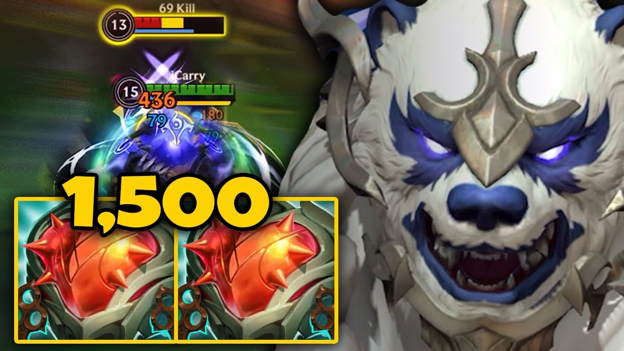 Wild Rift Volibear Super OP Jungle 1,480 Heartsteel!