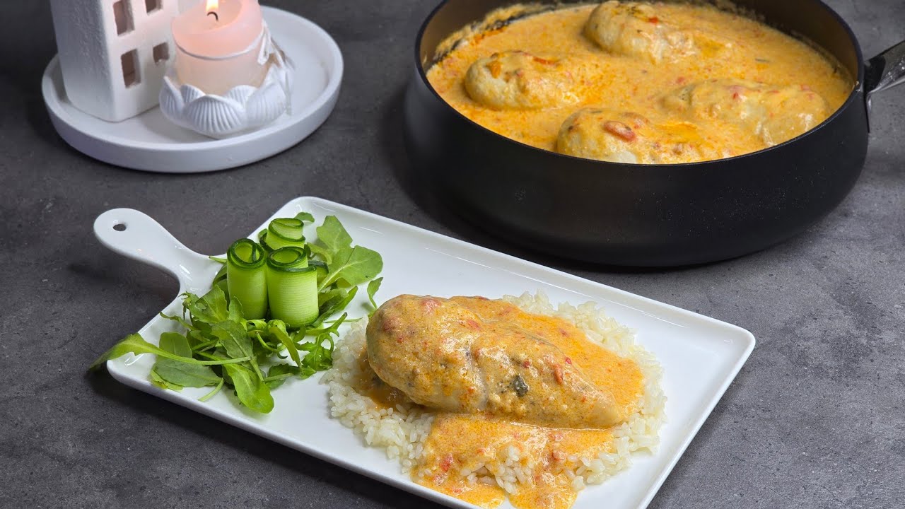 Dreka më e Shijshme se në Restorant dhe gati në 20 minuta - Fileto pule me salcë në Ajvar 