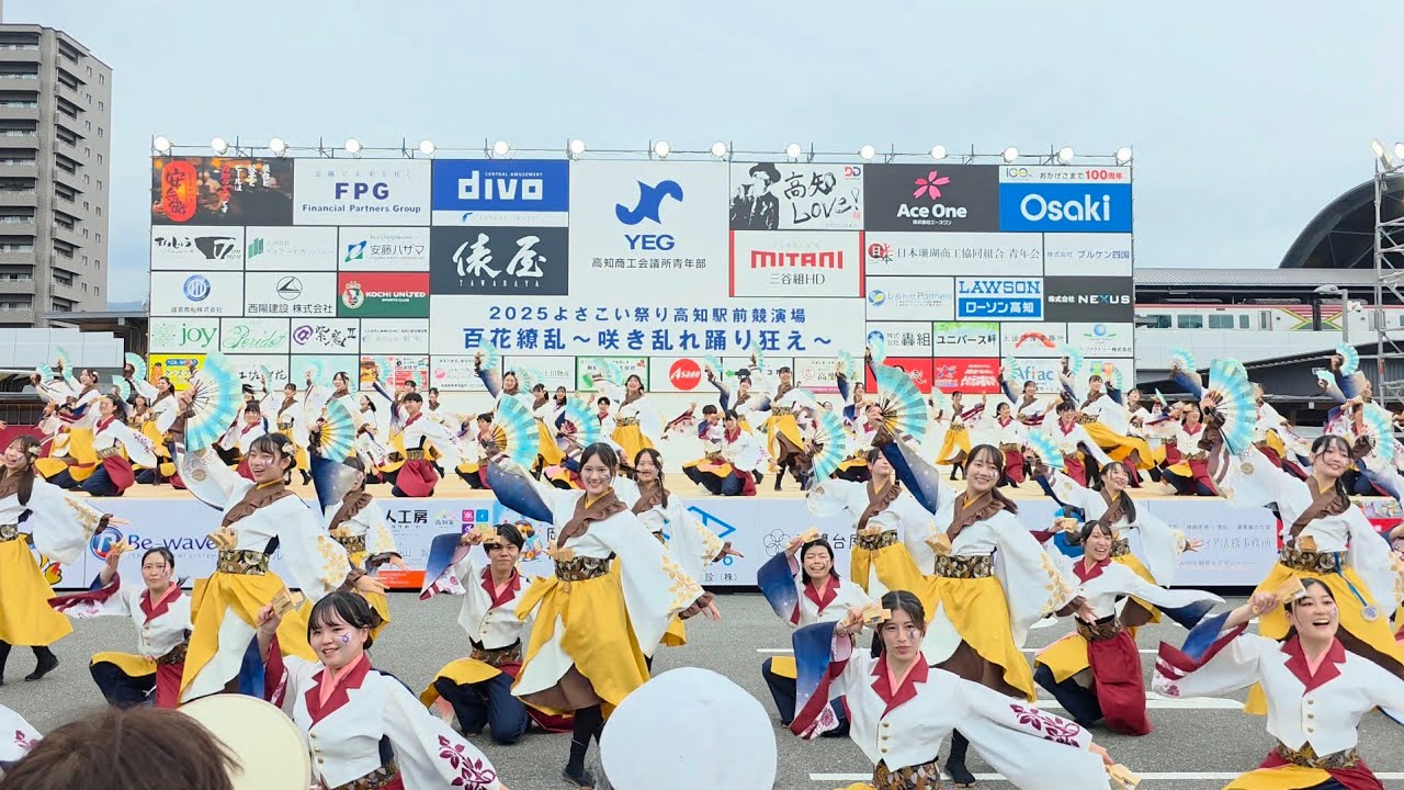 早稲田大学 東京花火｢彩の輪｣ （高知よさこい祭り 2025 ) 高知駅前競演場