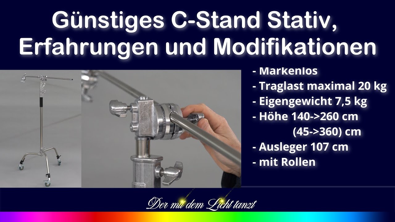 Günstiges C-Stand, Test und Modifikationen