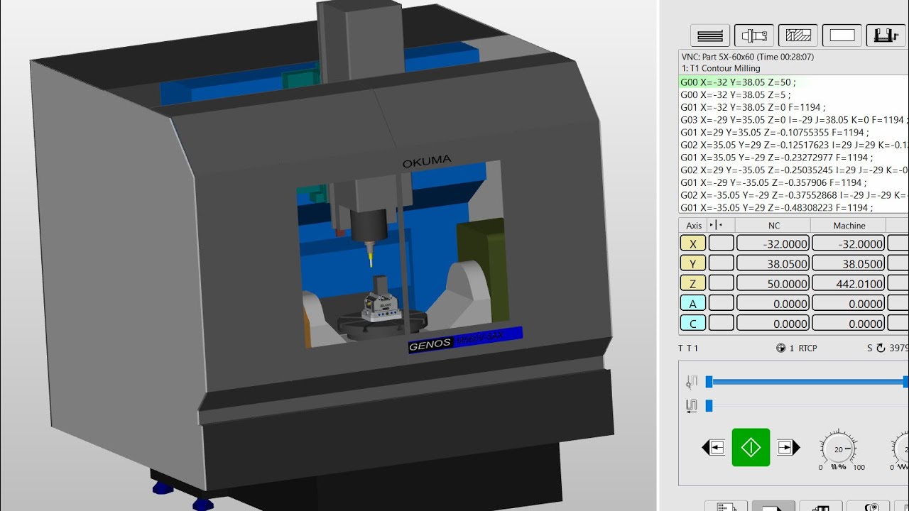 Build Mmb simulation file for Okuma Genos M560-5Ax