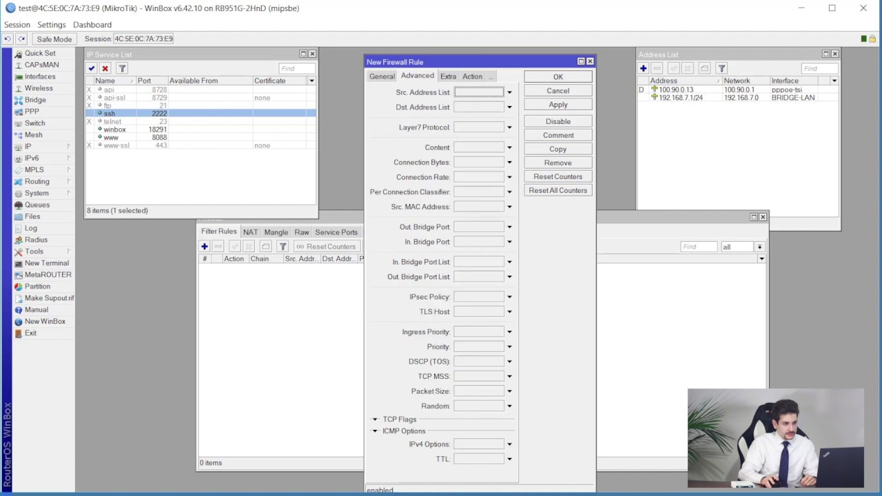 Videoguida Mikrotik #3 - Firewall e port forwarding
