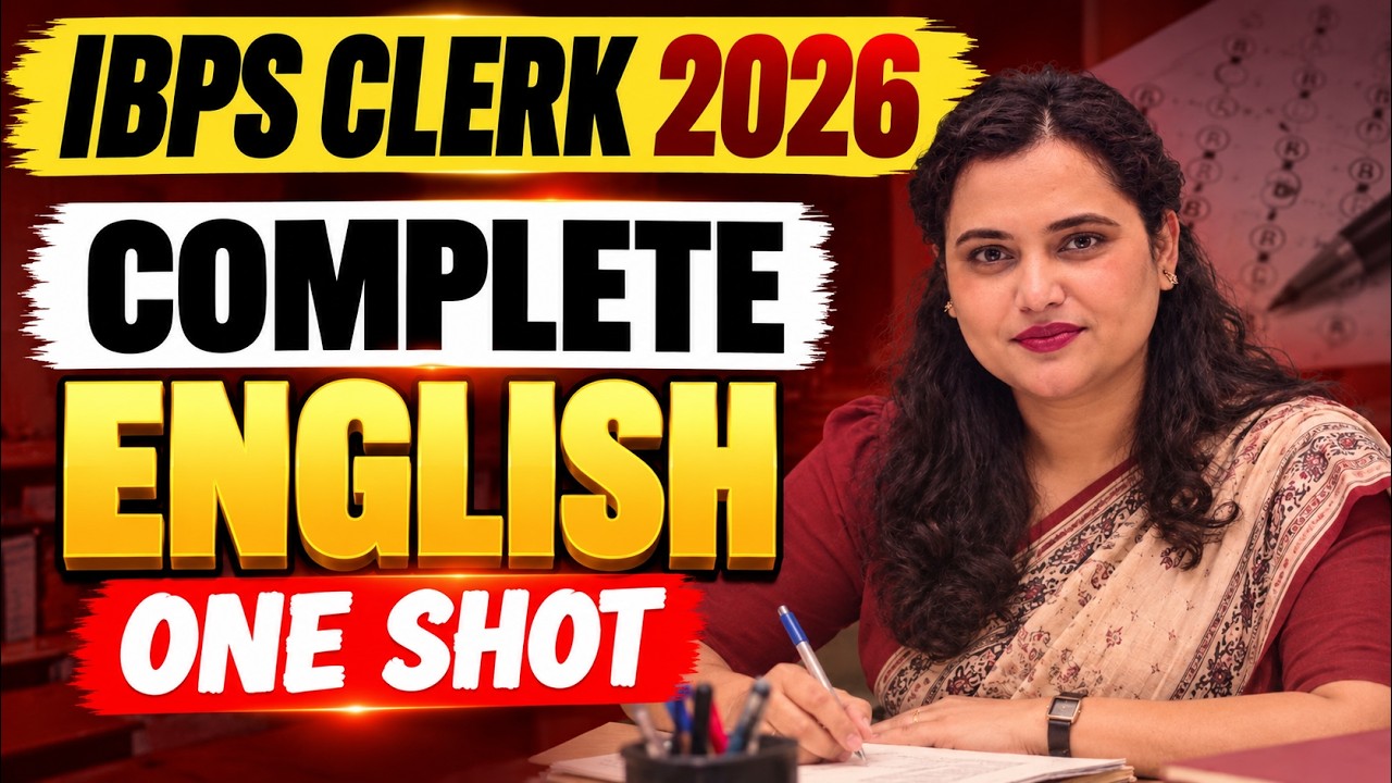 IBPS Clerk Prelims English 2026 | Complete English One Shot 🔥 | IBPS Clerk English Preparation