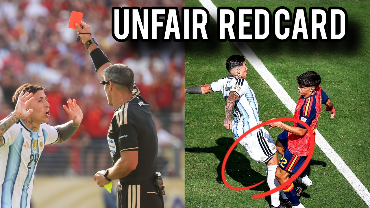 ENZO FERNANDEZ RED CARD ! World cup  Highlights #fifa #enzofernandes #messi 