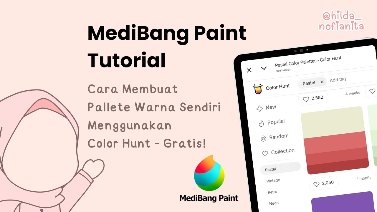 MediBang Paint Tutorial: Cara Membuat Palet Warna Sendiri Menggunakan Color Hunt - Gratis!