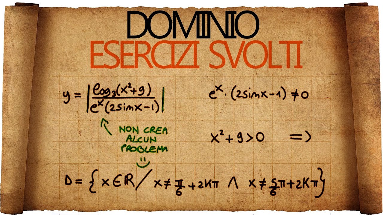 Dominio di una funzione : Esercizi Svolti