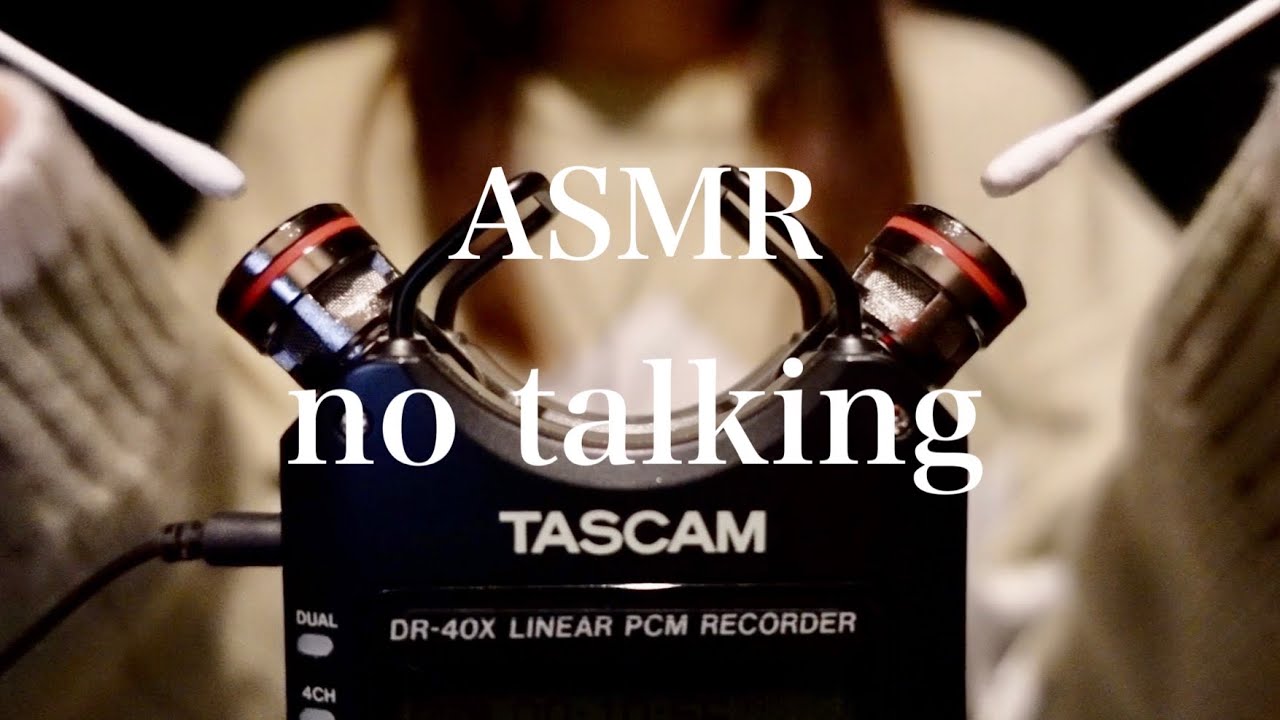【ASMR】no talking 綿棒耳かきする👂🏻防音室30分越え！寝落ちしちゃって💤【睡眠用】