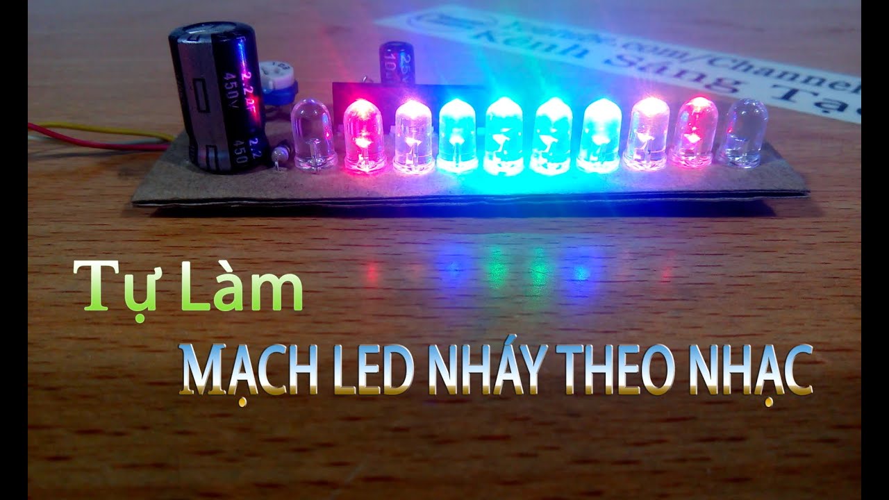 Hướng dẫn làm mạch LED NHÁY THEO NHẠC đơn giản IC AN6884