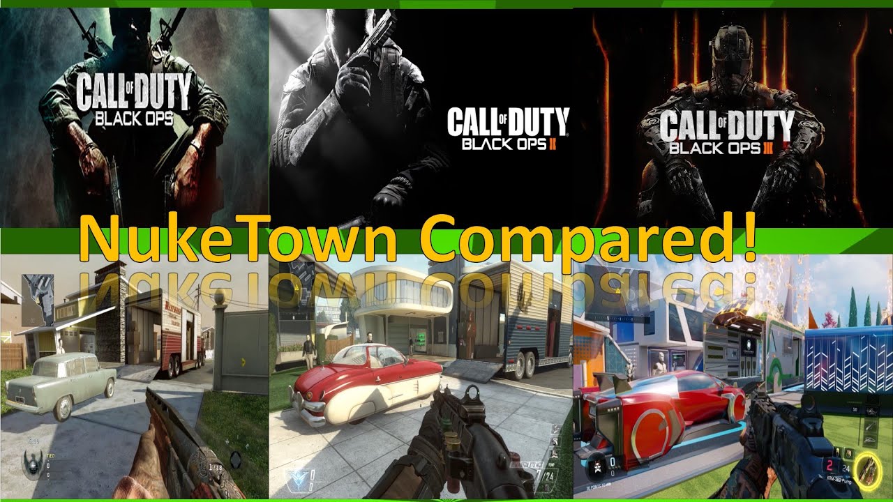 Nuketown Maps Comparison! Black Ops 1, 2 AND 3!