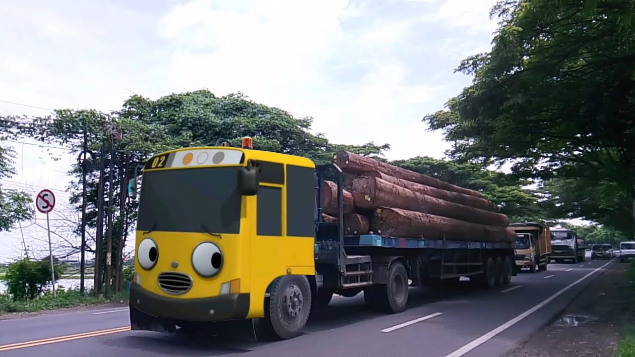 TRUK KONTAINER PANJANG, TRUK MOLEN, TRUK TRAILER, TRUK MUATAN BERAT MIRIP LANI TEMAN TAYO