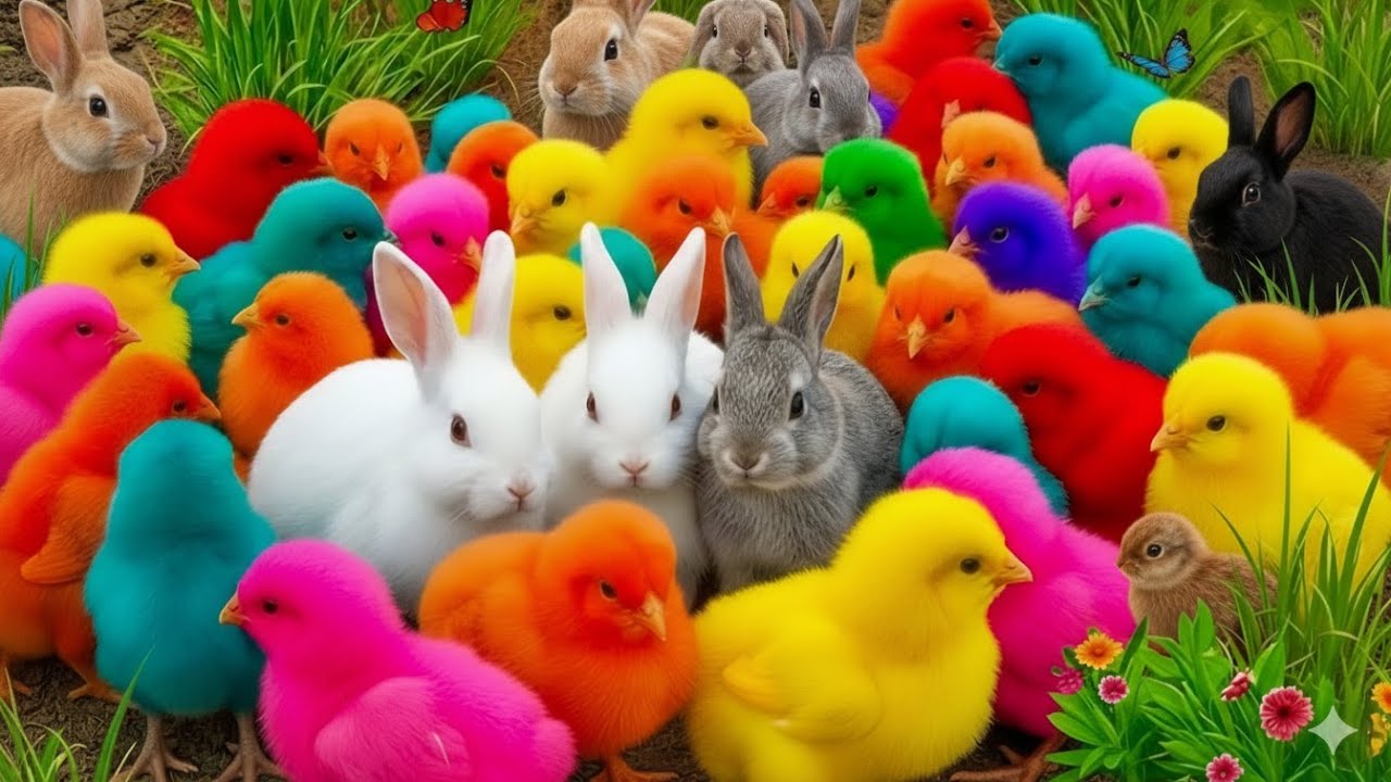 Tangkap Ayam Lucu, Ayam Rainbow, Ayam Warna Warni, Hewan Lucu