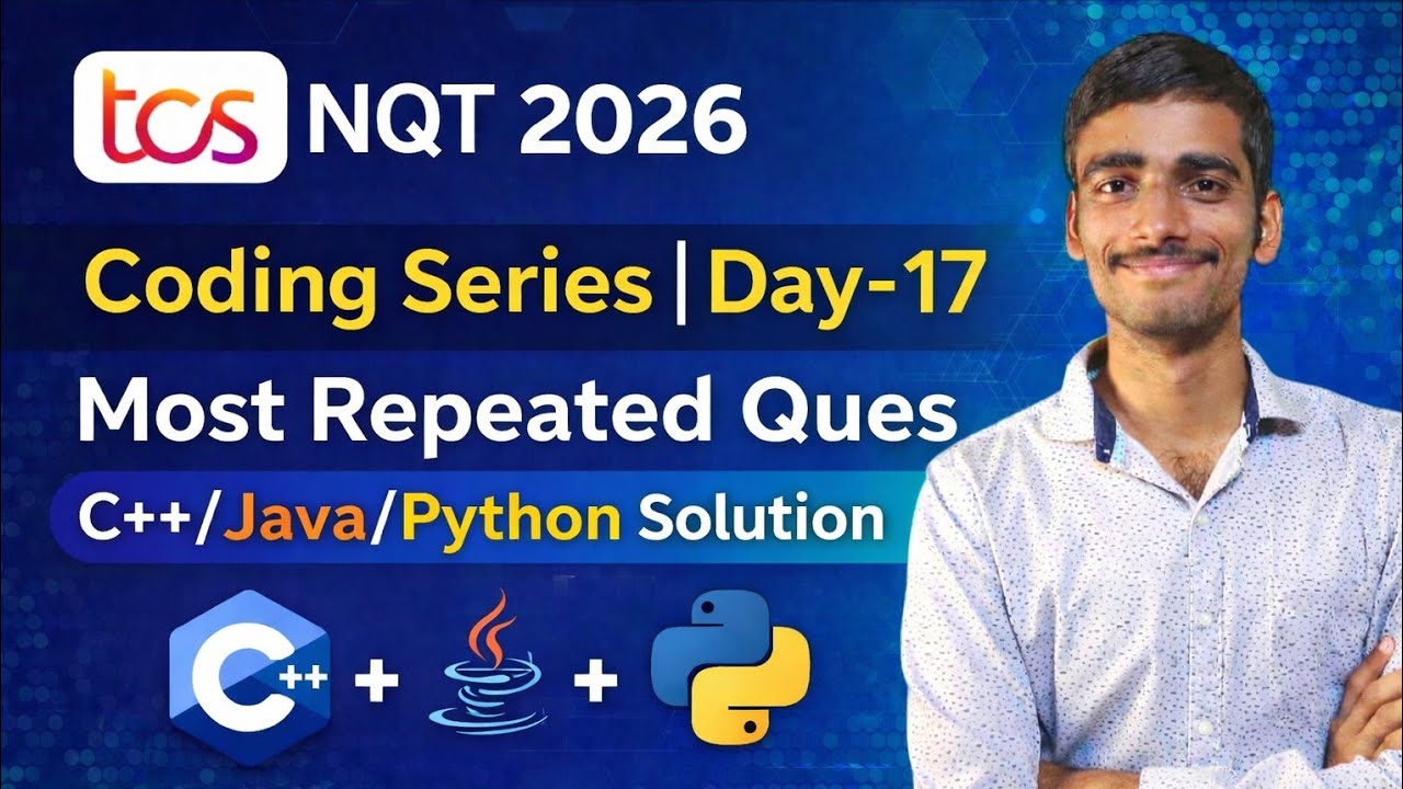 TCS NQT 2026 Coding Series Day 17 | Most Asked Coding Question with Solution