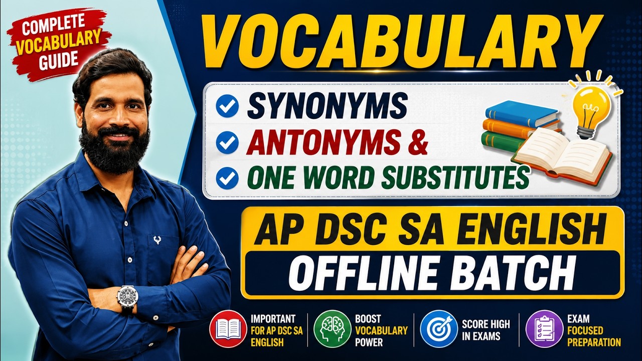 English Vocabulary | Synonyms | Antonyms | One Word Substitutes | Constable | DSC