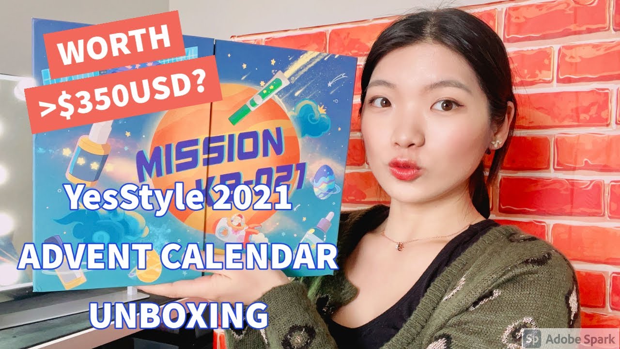 Yesstyle 2021 Advent calendar unboxing! 24 FULL-SIZE K-beauty skincare & cosmetics