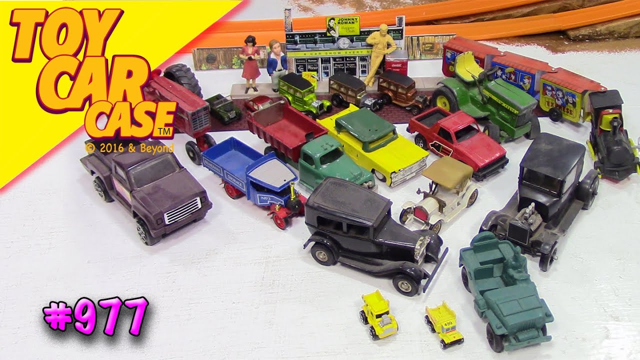 977 Vintage Hubley, Tonka and Micro Machnes and Japan Tin Cars Toy Car Case