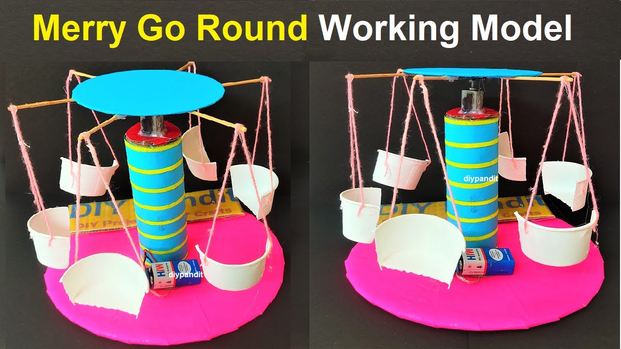 merry go round working model(carnival ride) for school science project exhibition | DIY pandit