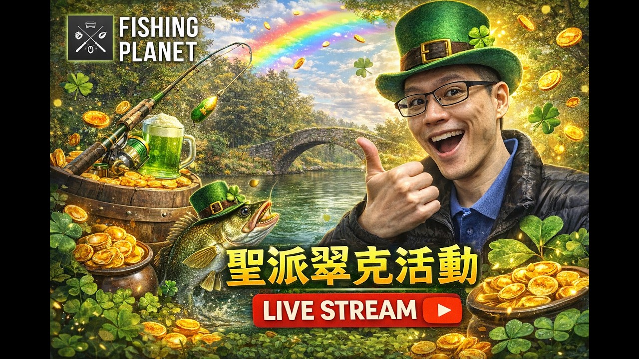 釣餌幣(聖派翠克)活動進行中 Fishing Planet #釣魚星球 邊做感官品評試題邊掉餌幣 #掉寶 進行中 #WYTEA 的直播