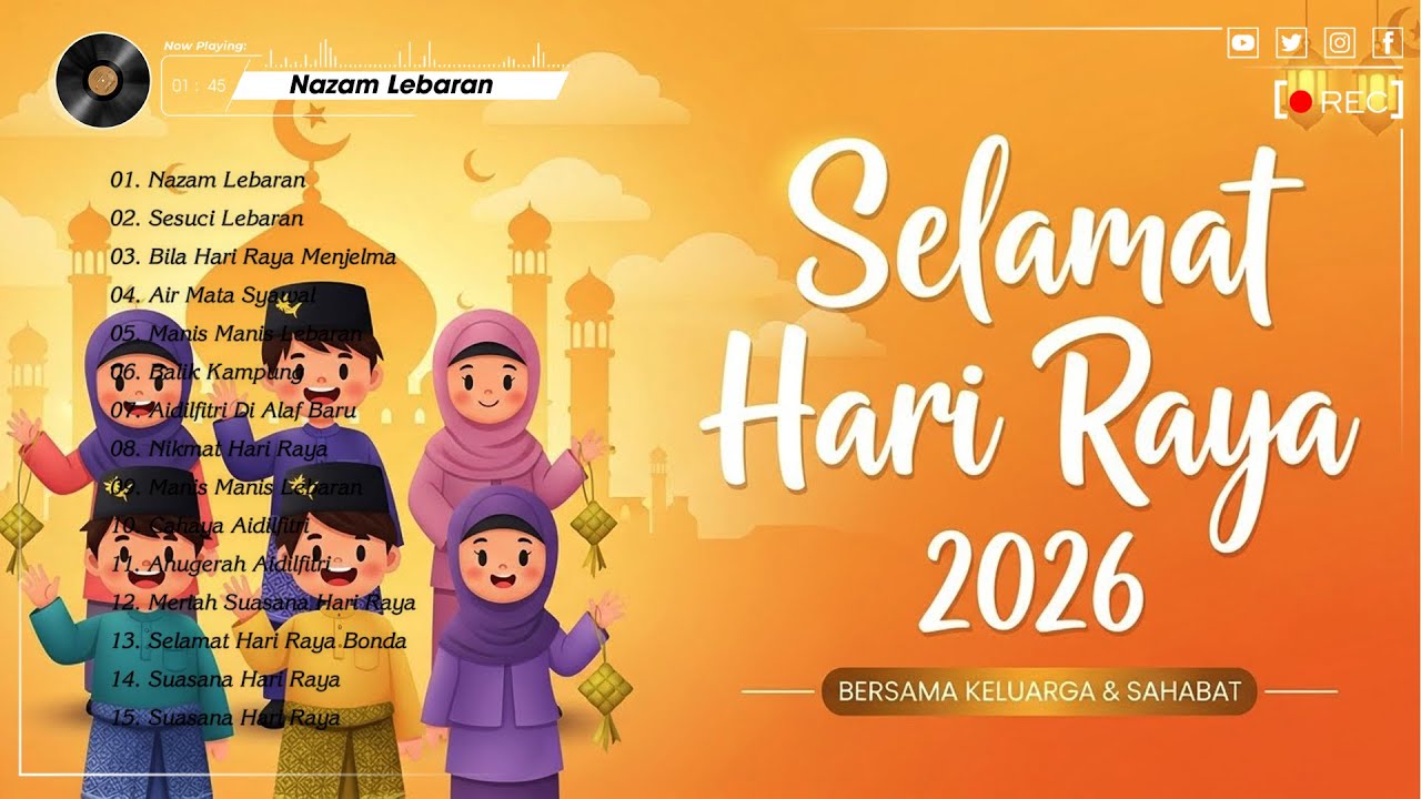 Koleksi Lagu Hari Raya Aidilfitri 2026 🎶 Nostalgia, Tradisional & Moden