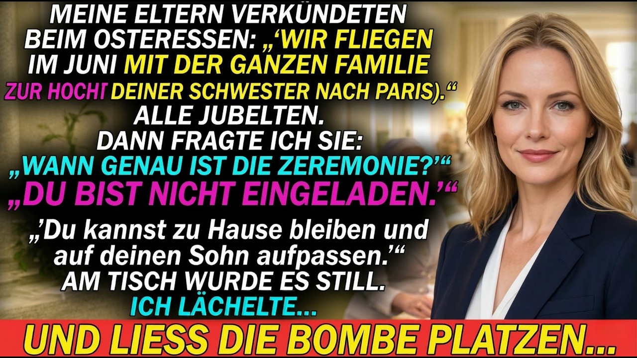 Meine Eltern schlossen mich von der Hochzeit meiner Schwester aus – ich strich ihre Finanzierung