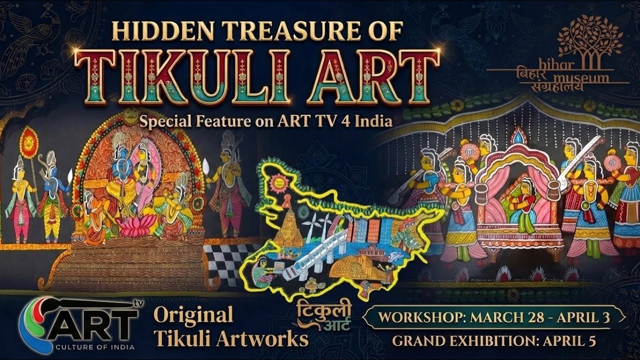 &ldquo;Hidden treasure of Tikuli Art&rdquo;Workshop at Bihar museum #tikulipainting #art #painting #fyp #folk 