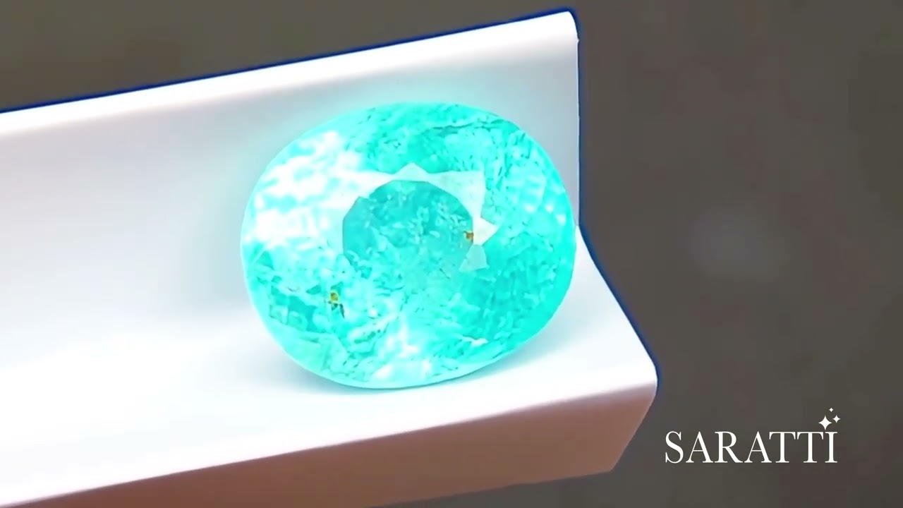 Natural 2.93ct Paraiba Tourmaline Oval | Guild Certified | SARATTI