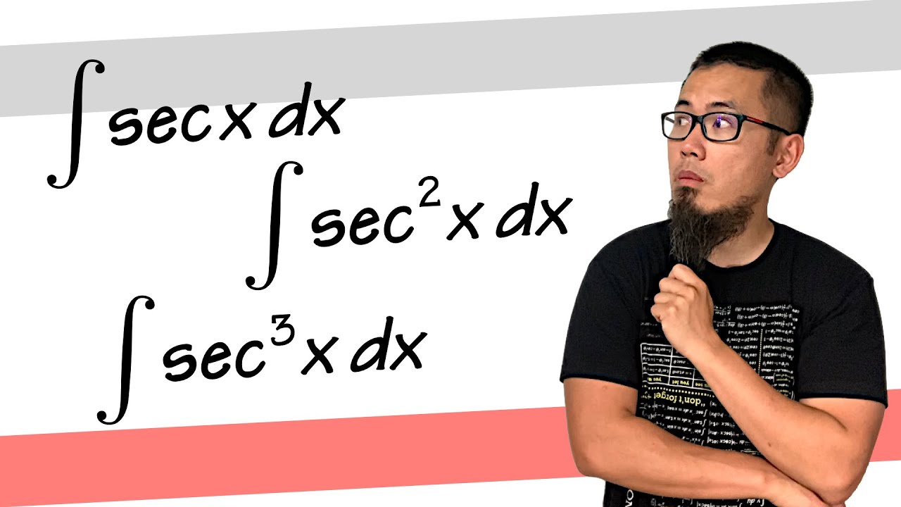 微積分: 基本積分題 sec(x), sec^2(x), sec^3(x)