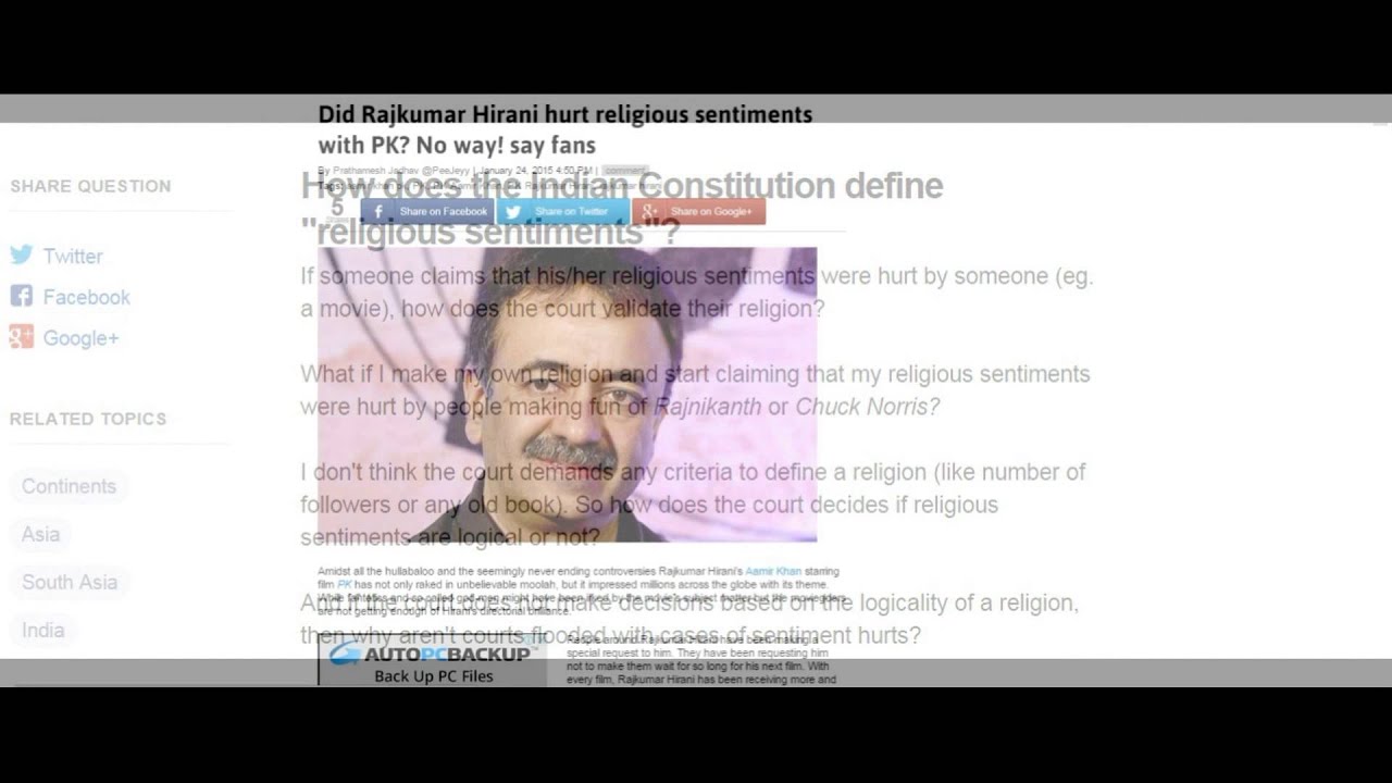 Bollywood hurting religious sentiments???