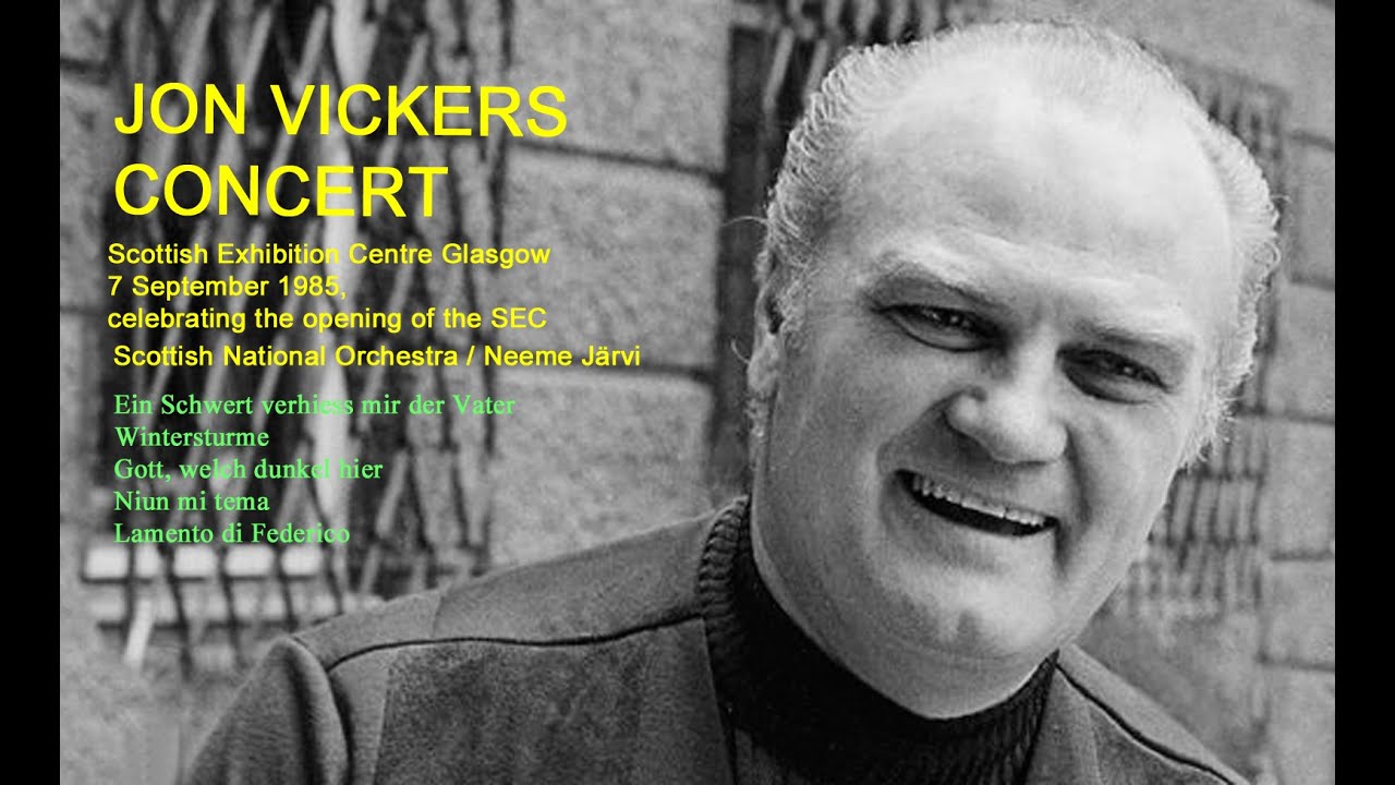 Jon Vickers Concert   Glasgow 1985