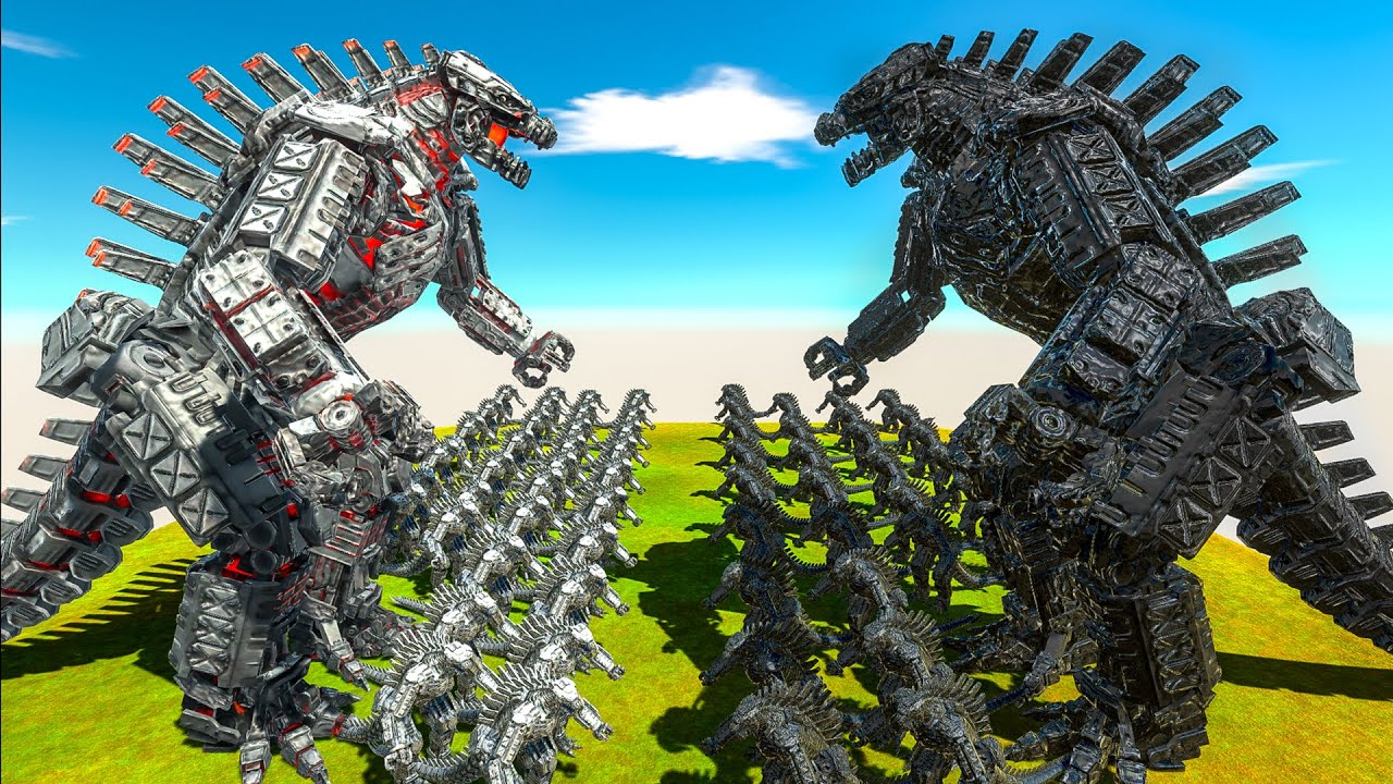 Growing MECHAGODZILLA 2021 vs Dark Itself - Animal Revolt Battle Simulator