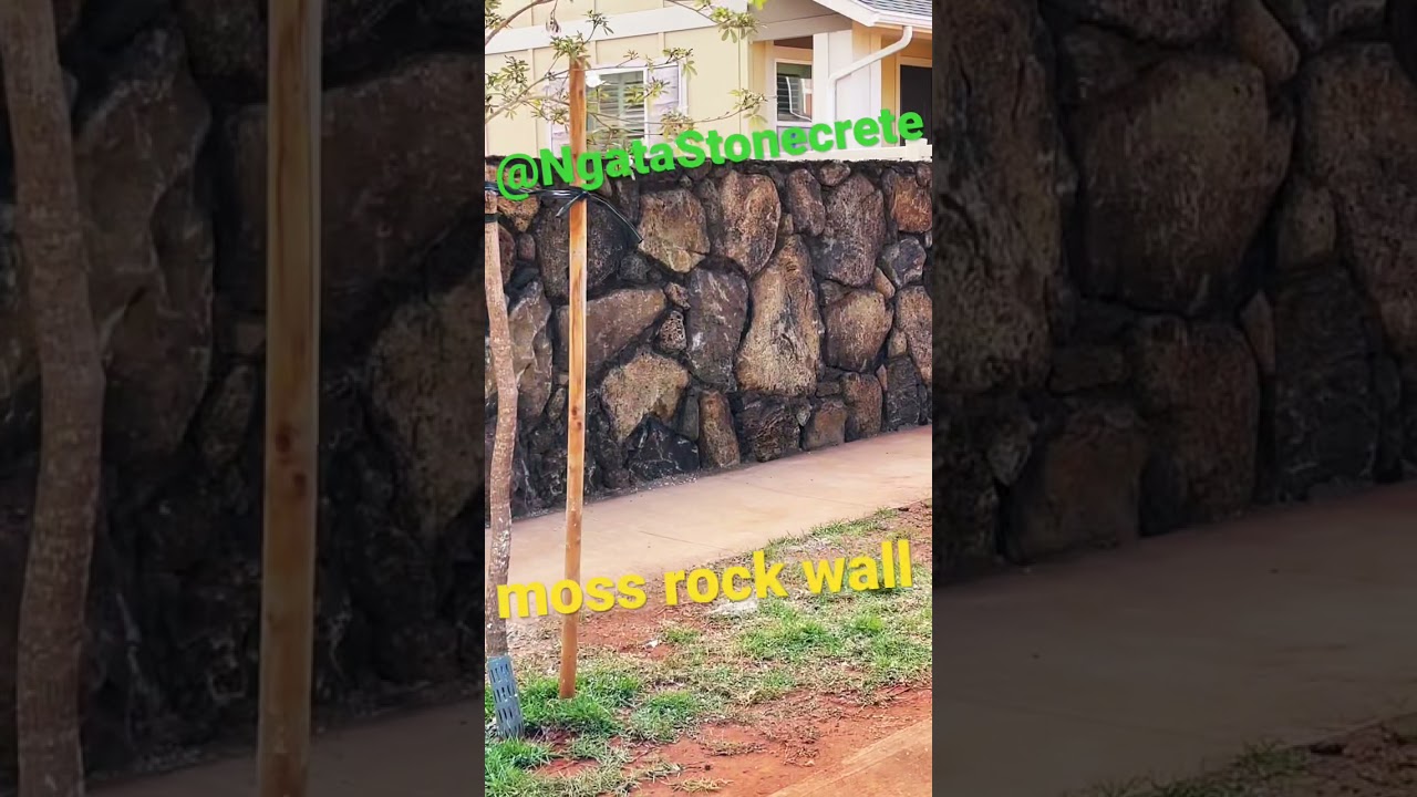 hawaii Moss rock wall
