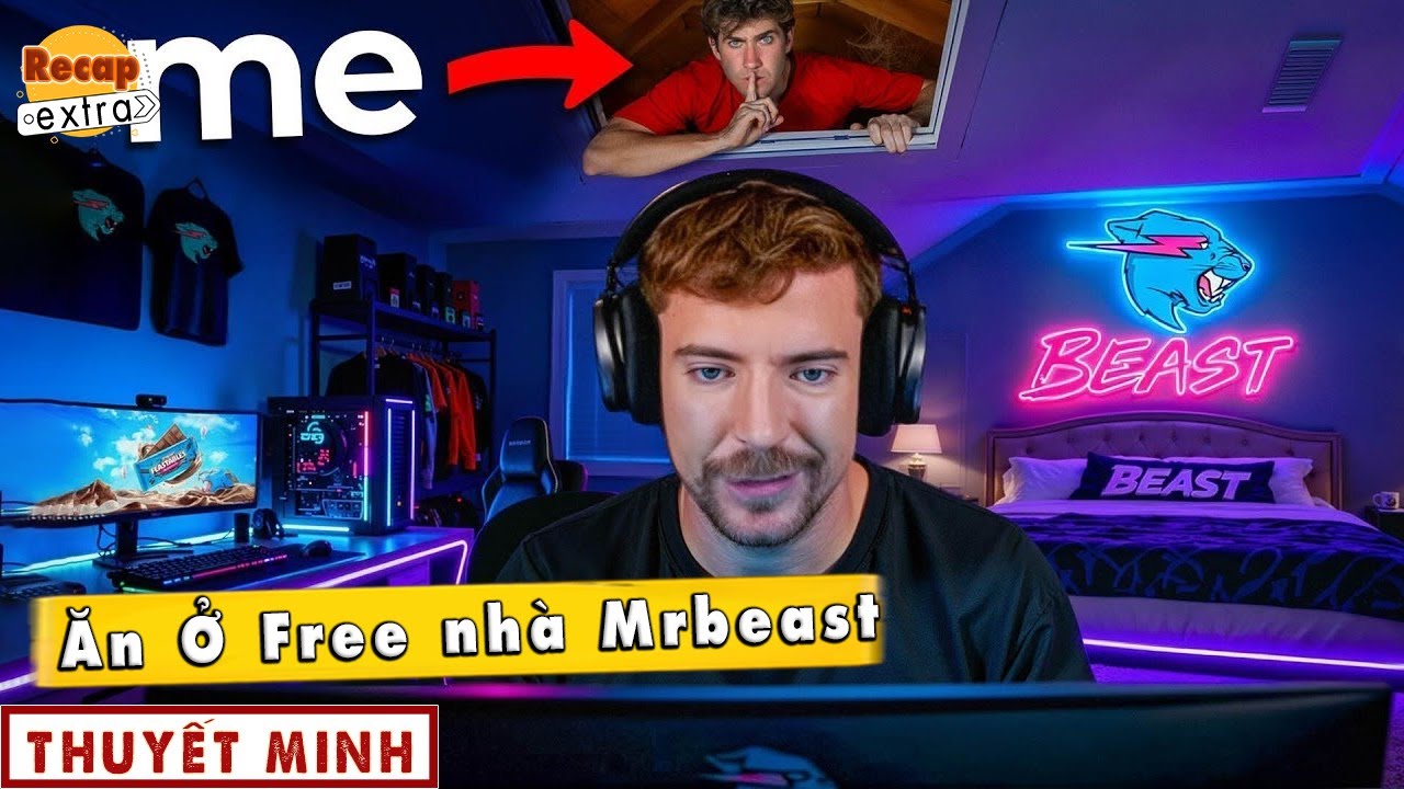 50h Tôi Sống Trong Nhà Của Mrbeast Và Khám Phá Mega Studio Mrbeast