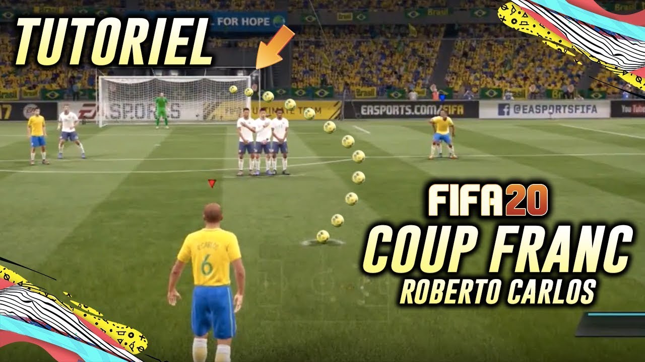 TUTO FIFA 20 - Coup Franc EXTERIEUR du Pied (Roberto Carlos Freekick)