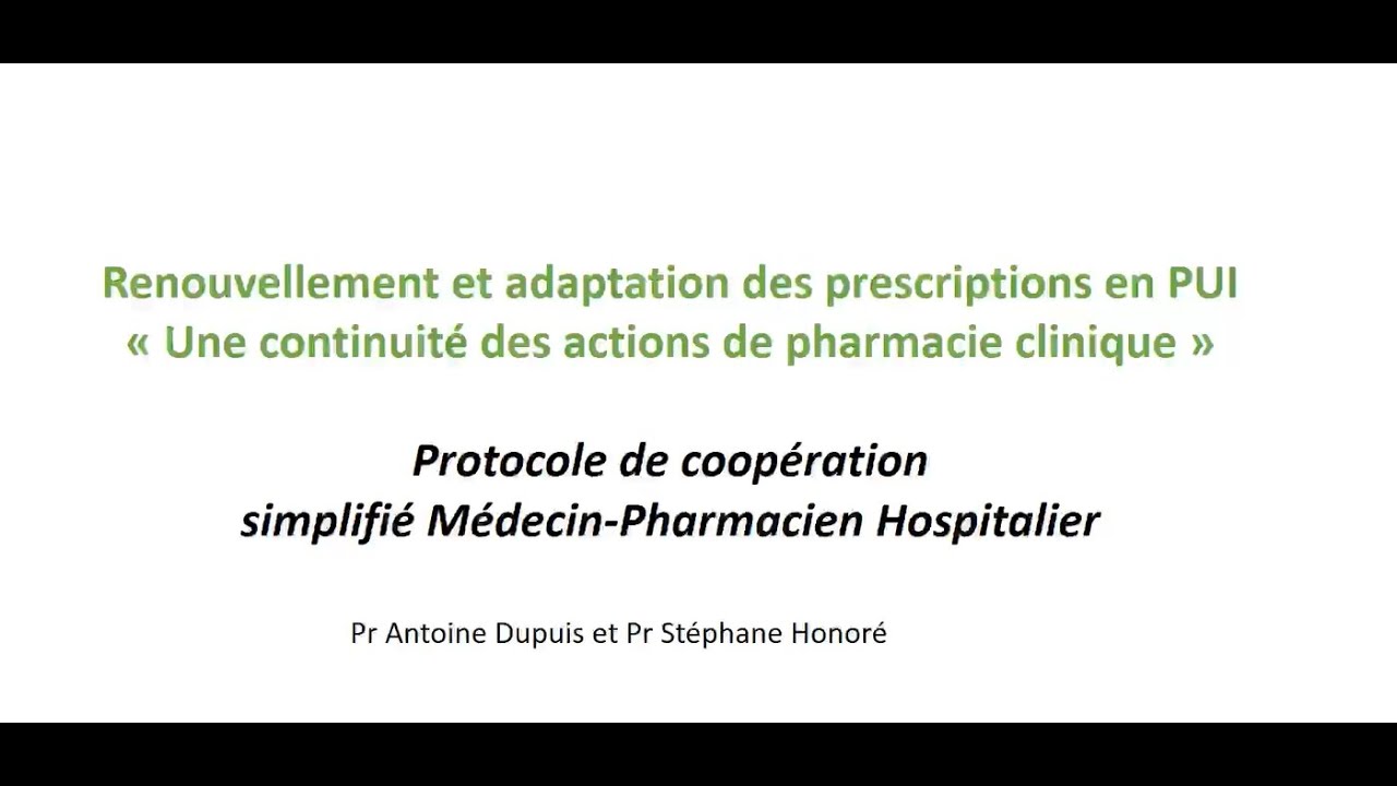 Renouvellement et adaptation des prescriptions en PUI - Webinaire