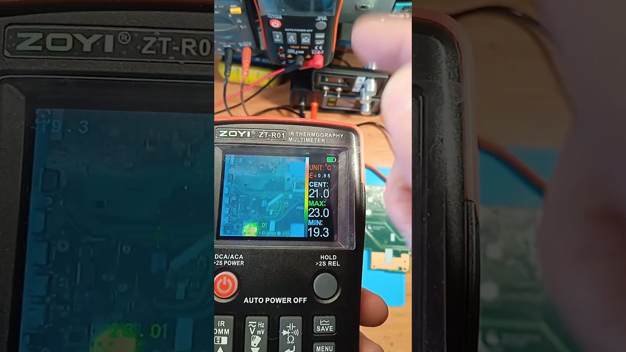 Тепловизор в мультиметре ZOYI ZT-R01 проверка и тестирование тепловизора. testing the thermal imager