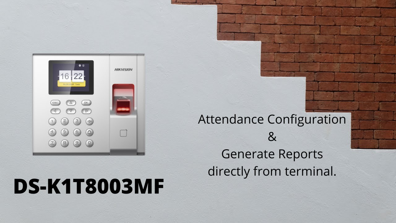 DS K1T8003 Fingerprint Terminal -  Attendance configuration | Hikvision