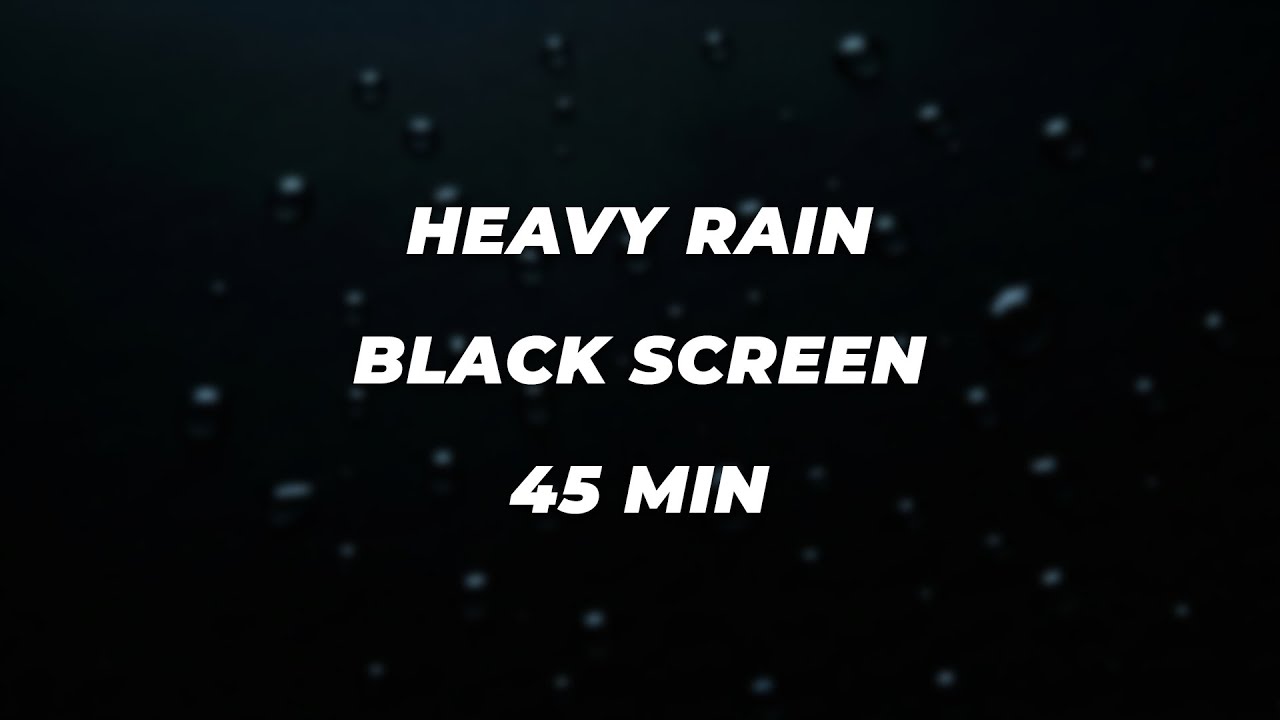 POV: Heavy Rain at Night | Black Screen 45 Min ASMR