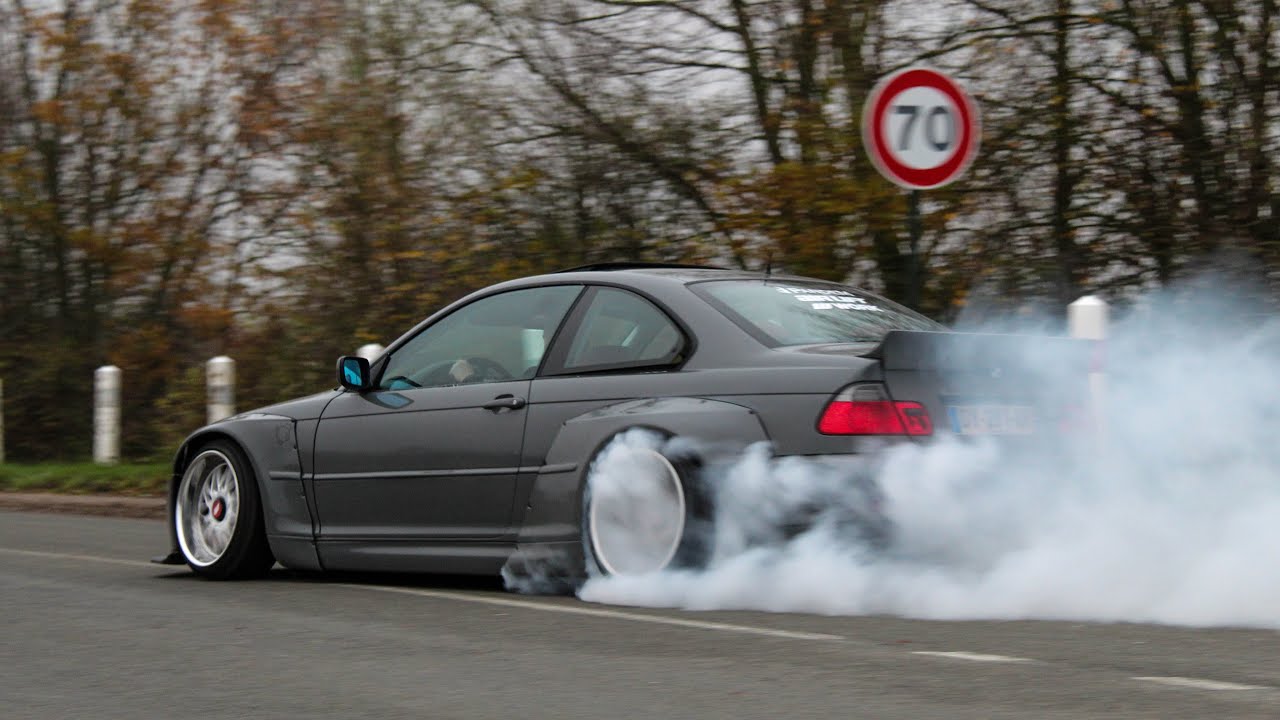 Rocket Bunny BMW E46 | Burnout, Accelerations, Sounds