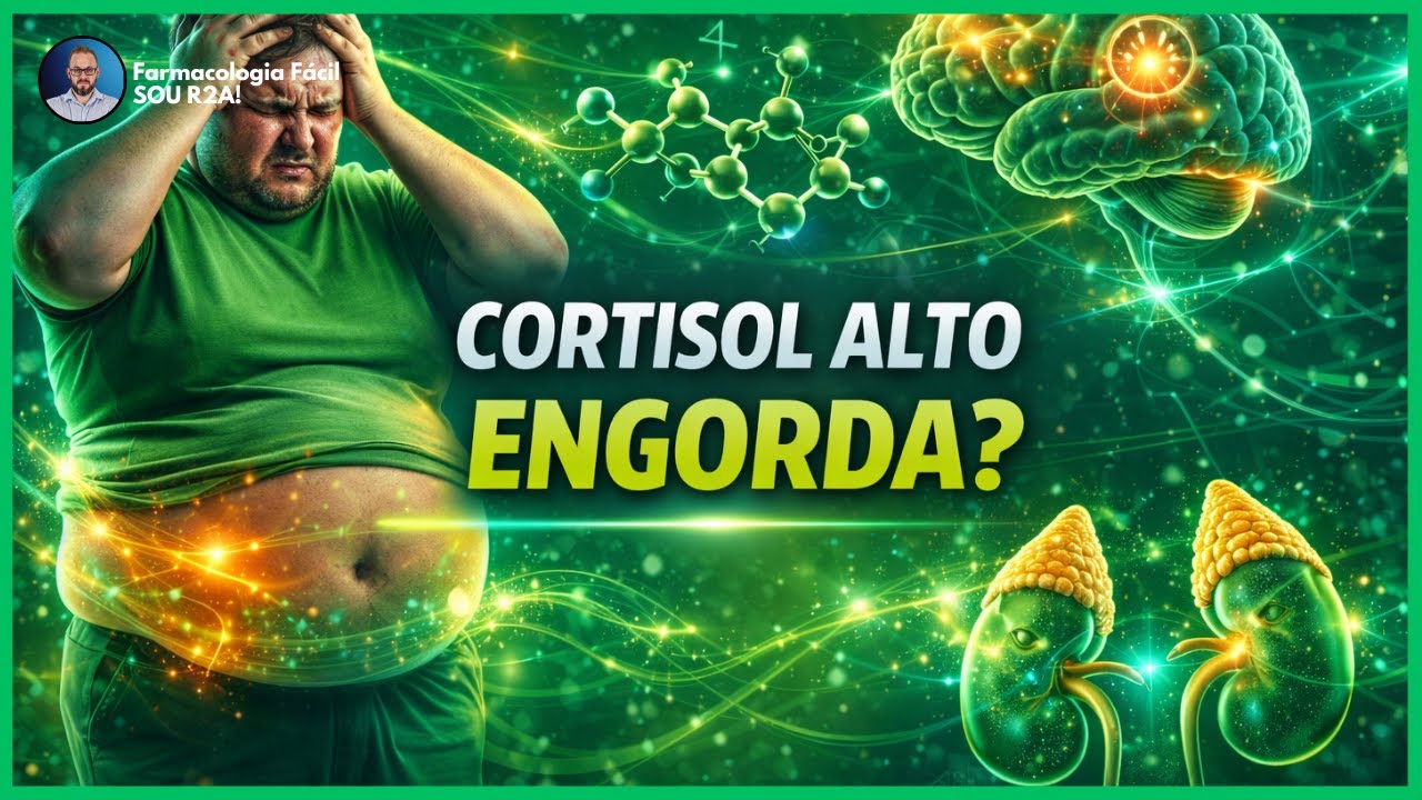 ESTRESSE E CORTISOL ALTO ENGORDAM? | Aula de Farmacologia e Fisiologia