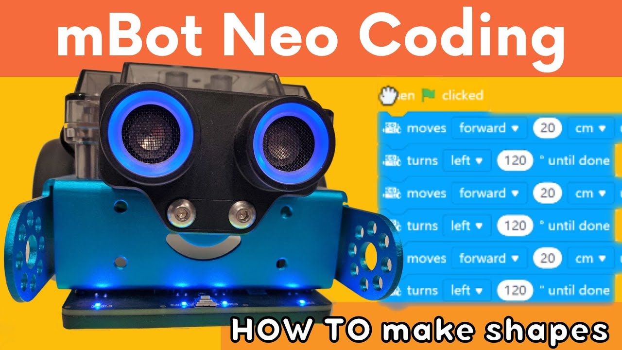 mBot Neo Coding | Encoder Motor - Making Shapes | How to program mBot Neo (mBot2) | Makeblock Robot
