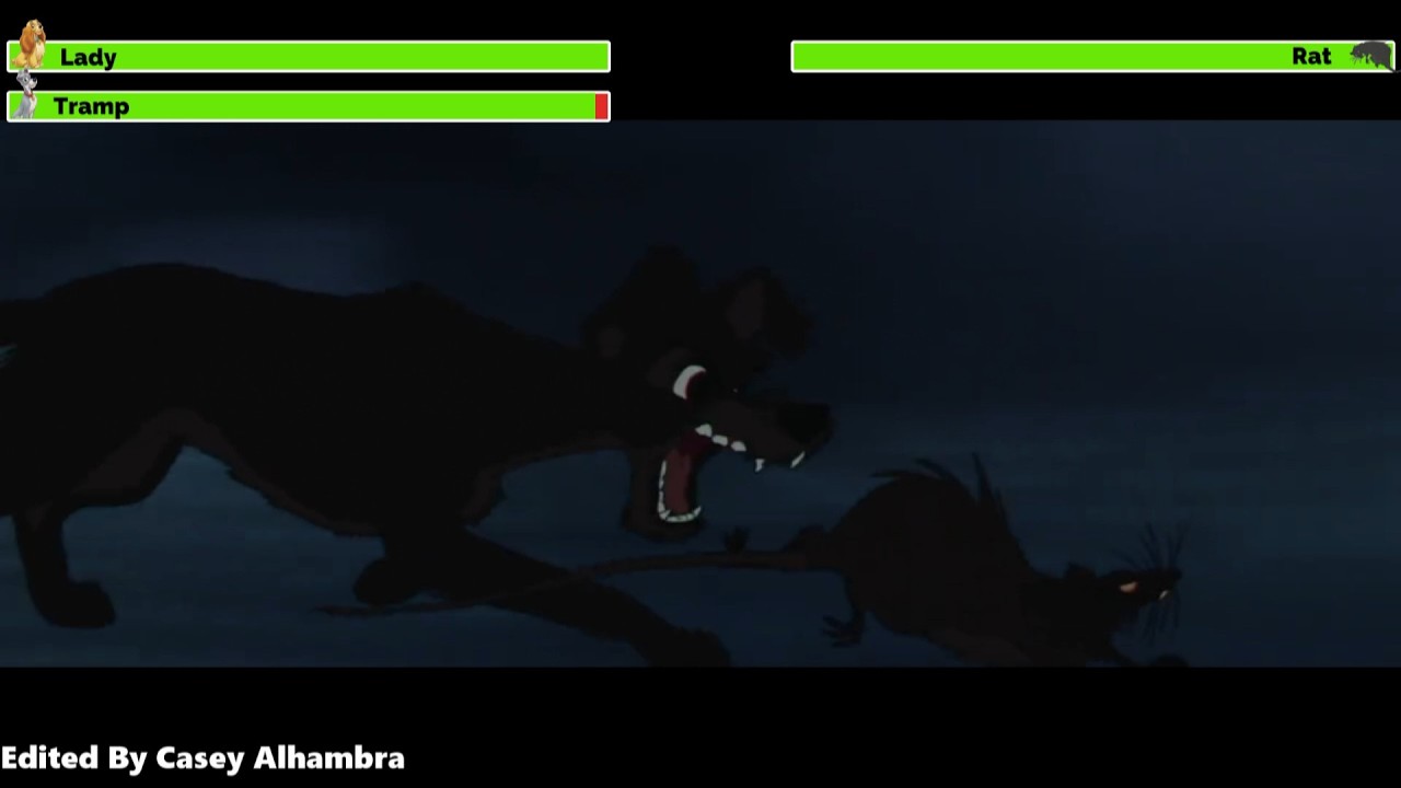 Lady and the Tramp (1955) Final Battle with healthbars