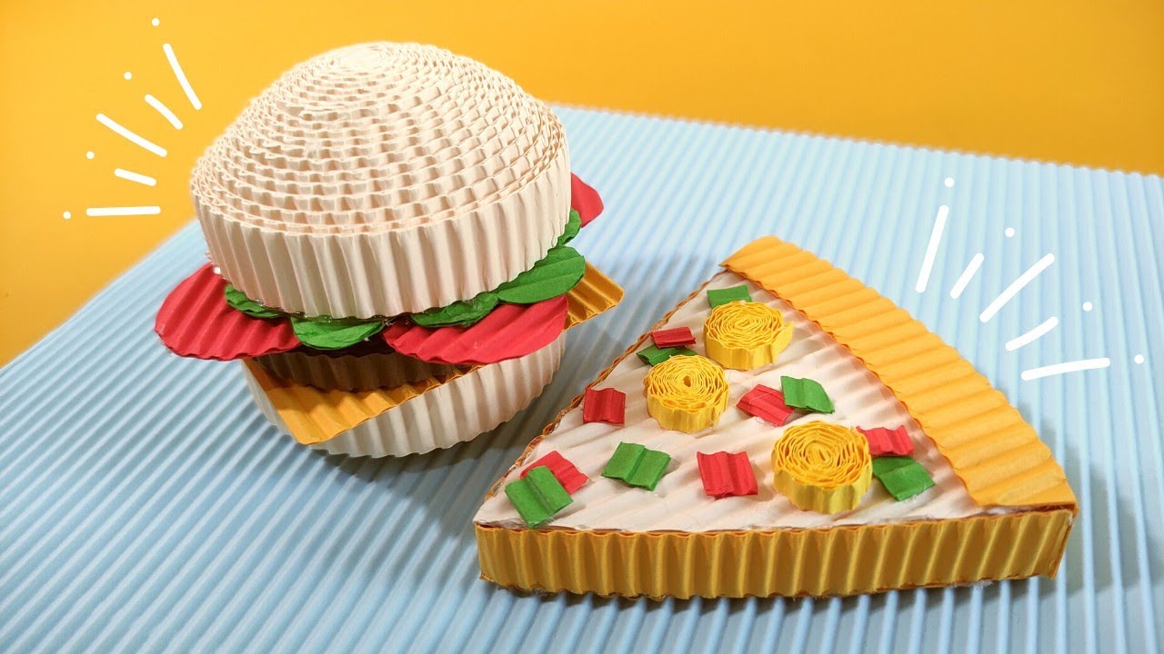 Bikin BURGER & PIZZA Kokoru 🍕🍔 Kerajinan dari Kertas KOKORU