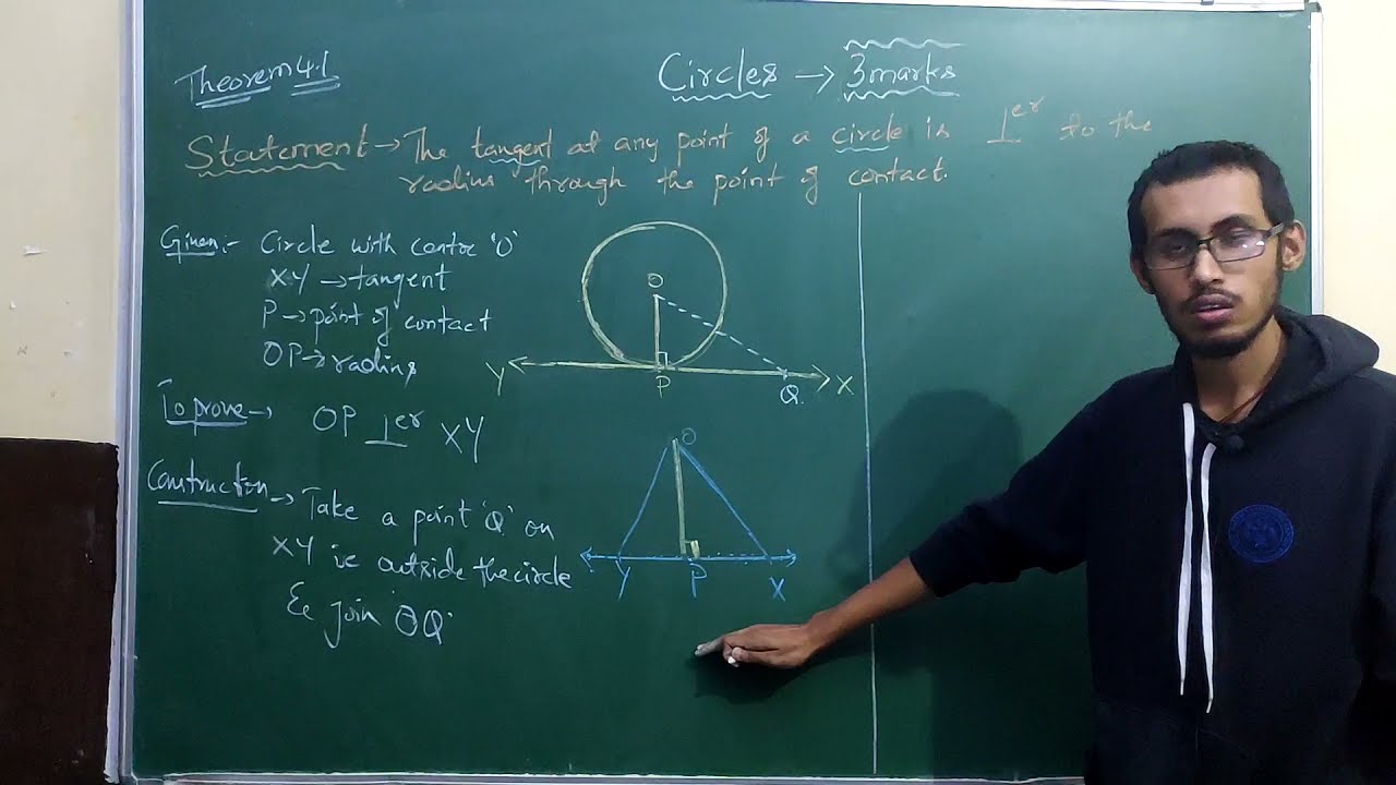 Circles Theorem 4.1 - 3marks guarantee question sslc kannada