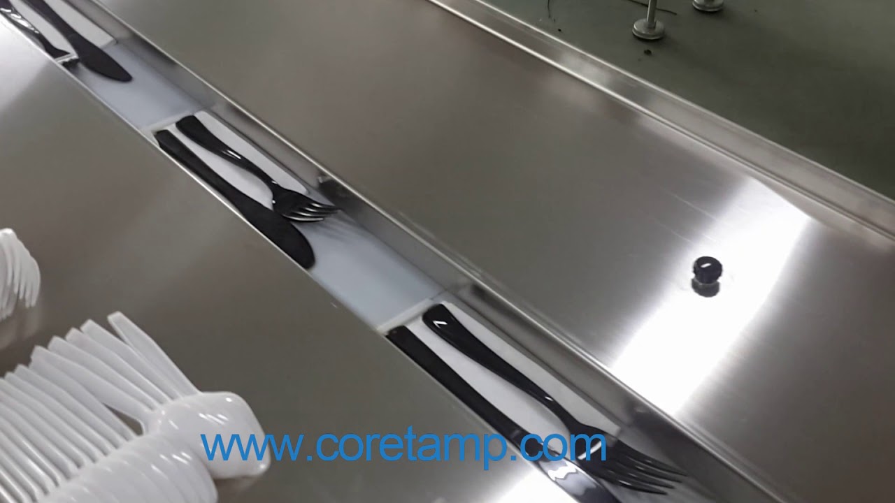Disposable cutlery set packing machine-Coretamp